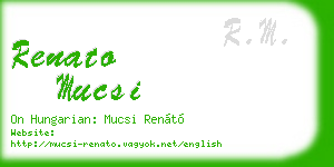 renato mucsi business card