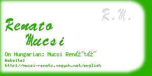 renato mucsi business card